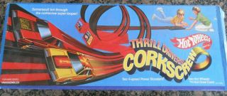 Vintage 1983 Hot Wheels Thrill Drivers Corkscrew Set