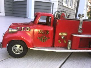Vintage 1950’s Tonka No.  5 Metal Toy Pumper Fire Truck 4
