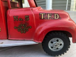 Vintage 1950’s Tonka No.  5 Metal Toy Pumper Fire Truck 5