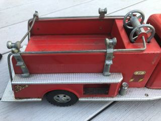 Vintage 1950’s Tonka No.  5 Metal Toy Pumper Fire Truck 8