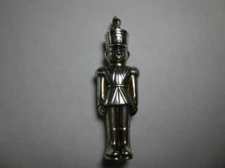 Vtg 1976 Rm Trush Sterling Silver Christmas Tree Ornament 3d Toy Soldier 2 1/2 "