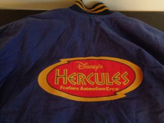 Disney Movie Promotional Hercules Animation Crew Vintage Jacket Xl Made In Usa