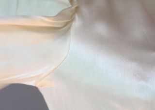 1930s Bias Cut Satin Gown Cream White Puff Sleeve Long Vintage Wedding Dress xs 4