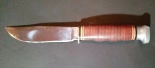 Authentic Vintage Kabar USA 1205 Fixed Blade Hunting Knife with Sheath Euc 5