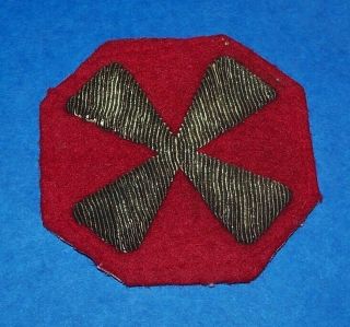 Korean War Japanese Made Bullion 8th Army Patch Off Uniform