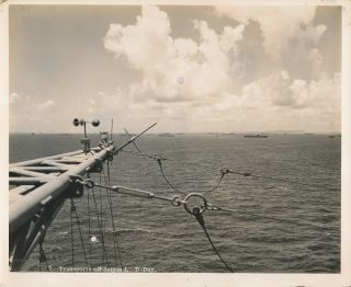 1944 Battle Of Saipan Usmc Or Navy 8x10 Photo 7 Transport Ships D - Day