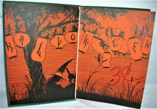 VINTAGE 1920 ' s HALLOWEEN Book HALLOWE ' EN TALES By Ethel Owen Illustrated HUBBARD 2