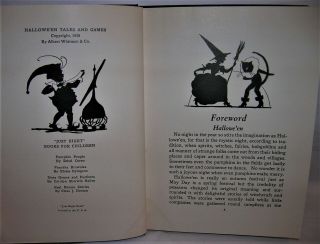 VINTAGE 1920 ' s HALLOWEEN Book HALLOWE ' EN TALES By Ethel Owen Illustrated HUBBARD 5