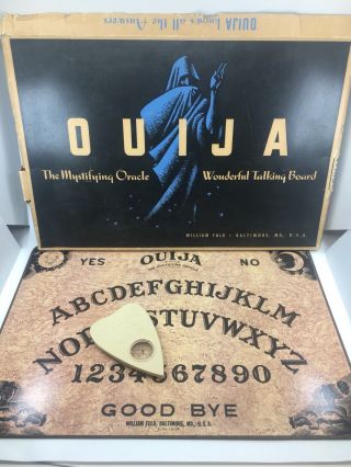 Vintage William Fuld Ouija The Mystifying Oracle Wonderful Talking Wooden Board