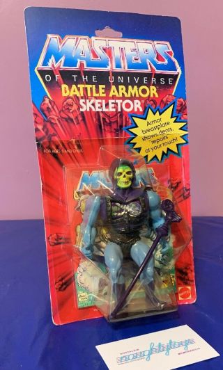 Vtg Motu Battle Armor Skeletor Masters Of The Universe Figure 80’s Moc 1983