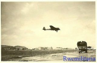Best Luftwaffe He - 111 Bomber Coming In For Landing At Airfield