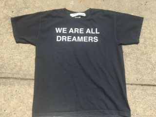 Off White C/o Virgil Abloh Rare Vtg Black 2013 Daca We Are All Dreamers Shirt La