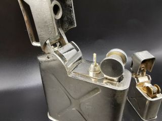 Rare Set Clodion Jerrican Pocket Petrol Lighter and Table Lighter 打火机 Briquet 4