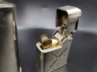 Rare Set Clodion Jerrican Pocket Petrol Lighter and Table Lighter 打火机 Briquet 5