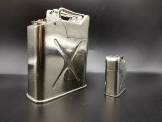 Rare Set Clodion Jerrican Pocket Petrol Lighter and Table Lighter 打火机 Briquet 6