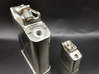 Rare Set Clodion Jerrican Pocket Petrol Lighter and Table Lighter 打火机 Briquet 8