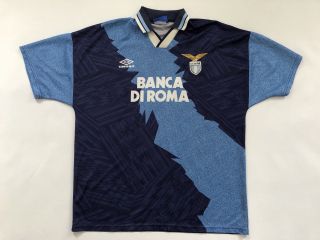 Lazio Rare Vintage Football Shirt Away 1994 Maglia Calico Camiseta