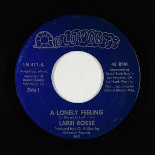 Modern Soul Boogie 45 - Larri Rosse - A Lonely Feeling - Blowoutt - Mp3 - Rare
