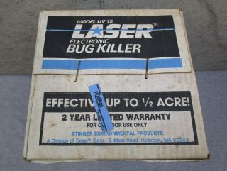 Vintage Stinger UV - 15 Lazer Electric Bug Zapper Killer NOS 1/2 acre 6