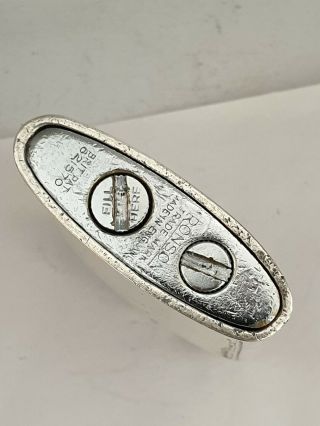 Vintage Ronson Guilloche Sterling Silver Sleeve Petrol Lighter 5