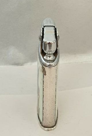 Vintage Ronson Guilloche Sterling Silver Sleeve Petrol Lighter 7