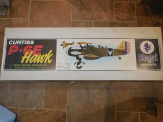 Vintage Royal P - 6e Hawk Rc Model Airplane Balsa Kit