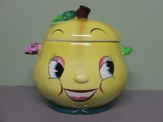 Vhtf/vintage Py Anthropomorphic Pear (fruit) Face Cookie Jar