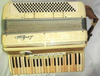Estate Vintage Lockini Deluxe Piano Accordion Made In Italy Rough Cond.  Parts Or