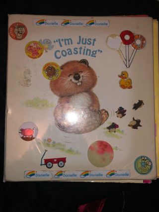 Pages And Pages Of Vintage 1980’s Sticker Album With Puffy Stickers Album Binder