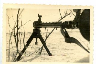 Photo Ww2 German Wehrmacht Mg Machine Gun 651