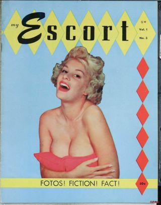 My Escort 1959 Mar Vol 1 No 3 June Wilkinson Jackie Miller Vintage Girlie Gga