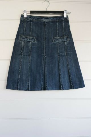 Vintage Designer,  Chanel Denim Skirt,  Size Fr 36,  Size Small,  Us4,  Aus 8