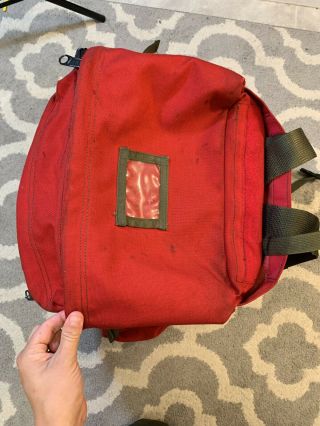 FSS Forest Service Wildland Fire Fighter Red Personal Gear Pack Backpack Vintage 3