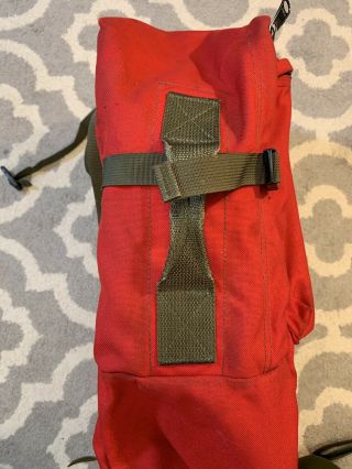 FSS Forest Service Wildland Fire Fighter Red Personal Gear Pack Backpack Vintage 6