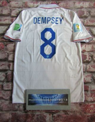 Usa Clint Dempsey World Cup 2014 Home Medium Mens Football Shirt Vintage