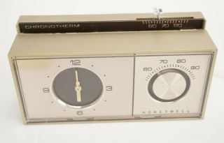 Vintage Honeywell Chronotherm Electric Clock Thermostat T882A 1047 3