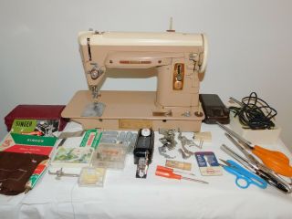 Singer 404 Vintage Sewing Machine Heavy Duty Gear Driven - - Serviced (n52a)