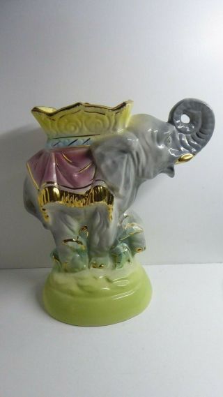 RARE VINTAGE 1960s PATES ELEPHANT STATUE VASE AUSTRALIAN POTTERY 3