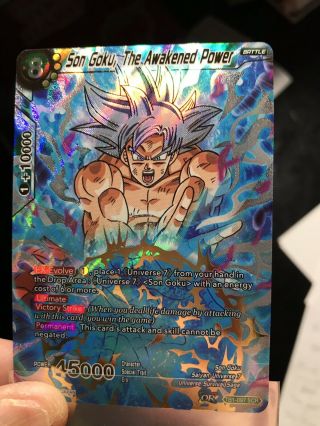 Secret Rare Dragon Ball - Son Goku,  The Awakened Power - Tb1 - 097 Scr Nm