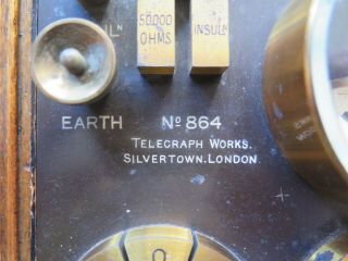 c1900 vintage Telegraph Wheatstone Bridge with galvanometer {Physics} 4