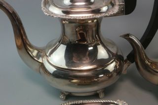 Vintage 4 Piece Silver plated Tea set silver Viners of Sheffield Alpha Plate 2