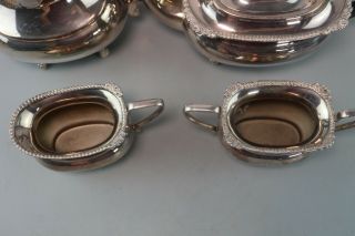 Vintage 4 Piece Silver plated Tea set silver Viners of Sheffield Alpha Plate 4