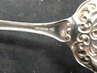 7 1/2 inch Watson olympia pattern sterling silver meat fork SL delicate mono 4