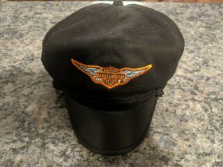 Vintage Harley Davidson Captains Motorcycle Riding Hat Cap Size Large