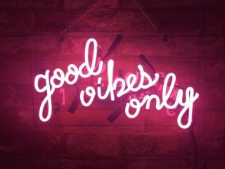 " Good Vibes Only " Beer Store Open Custom Neon Sign Artwork Light Gift Vintage