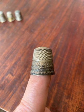 Vintage Sterling Silver Sewing Thimble Size13