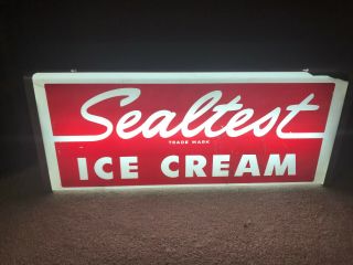 Vintage Metal Sign Vintage Ice Cream Sign Sealtest Lighted Sign And Metal Sign