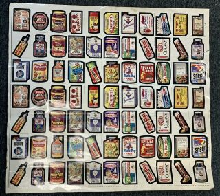 1974 Topps Wacky Packages Uncut 6th Series Sheet Extremely Rare