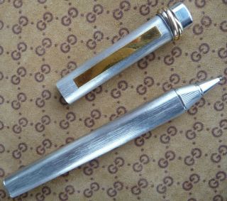 Vintage Must De Cartier Trinity Ballpoint Rollerball Pen Silver 3