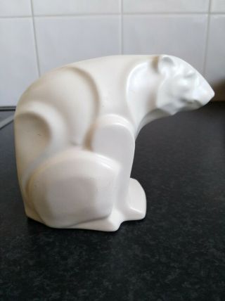 Rare Crown Lynn Zealand Vintage Ceramic Polar Bear Figure